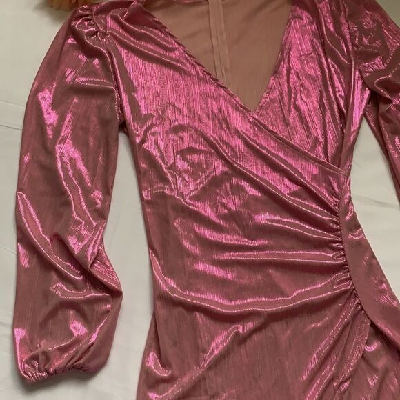 𝅺🔥SEXY V Neck Bodycon Long Sleeve Sparkly Dress🔥 - Picture 9 of 15